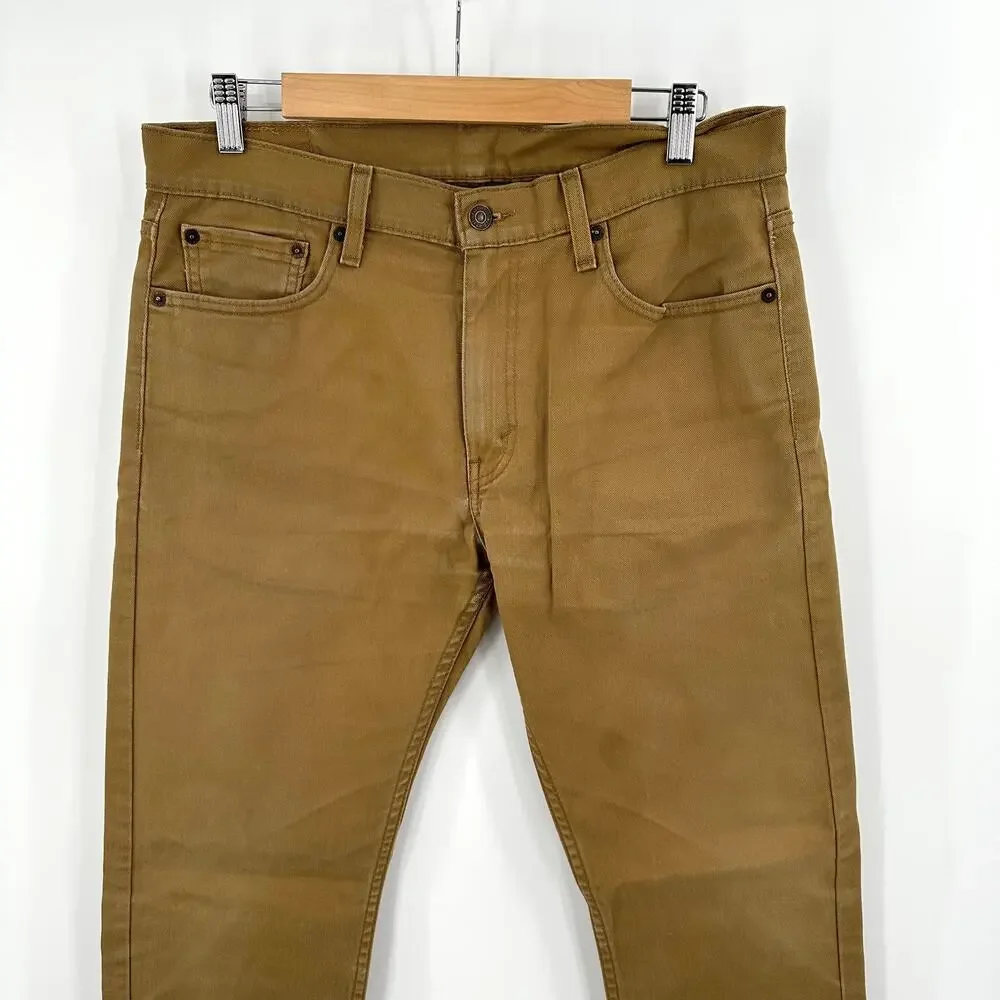 Levi's 513 Slim Straight Jeans Brown Caraway Punkstar Size 32x30
